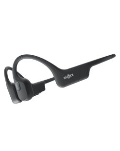 SHOKZ OpenRun Casque à Conduction osseuse, écouteurs Bluetooth Oreilles Libres pour Le Sport avec Micro, Casque sans Fil étanche IP67, 8 Heures d'autonomie, USB-C, Bandeau de Sport, Comet Grey